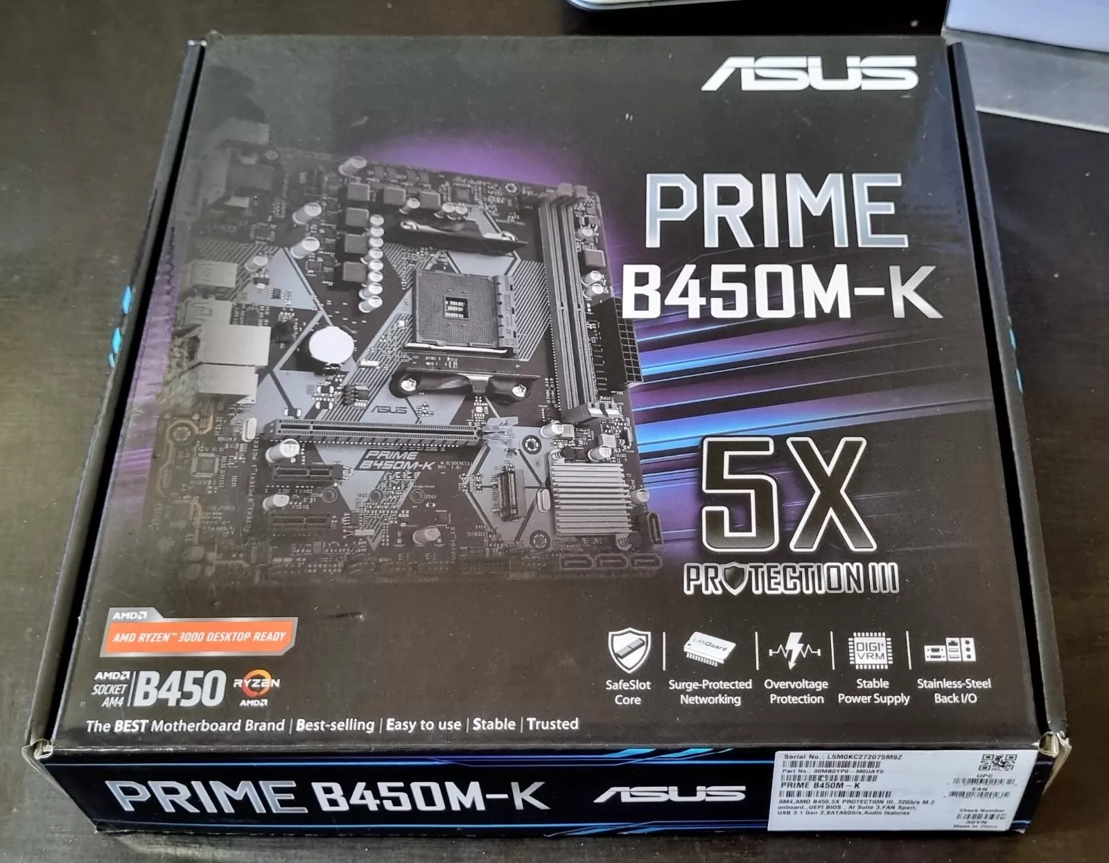 MD PRIME B450M-K AM4 mATX motherboard, LED lighting